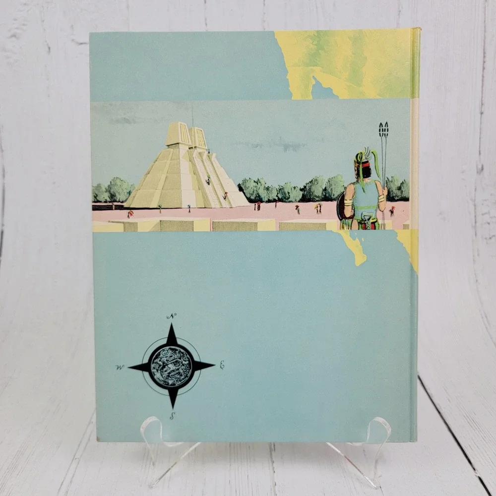 Vintage Ancient Peoples of Mexico Franklin Publications 1962 Color Fold Out Page